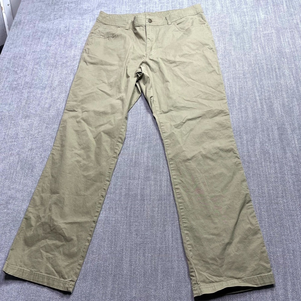 Columbia Sportswear Mens 5 Pocket Straight Leg Pants 34x32 Beige AM0449